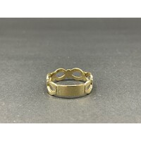 Unisex 9ct Yellow Gold Pattern Ring