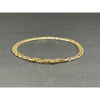 Unisex 9ct Yellow Gold Double Curb Link Bracelet