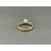 Ladies 18ct Yellow Gold Solitaire Diamond Ring