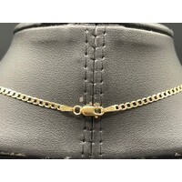 Unisex 9ct Yellow Gold Curb Link Necklace