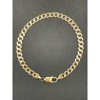 Unisex 9ct Yellow Gold Curb Link Bracelet