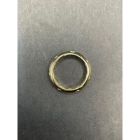 Ladies 18ct Yellow Gold Stamp Pattern Band Ring