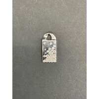 Ladies 18ct White Gold Diamond Dior Pendant