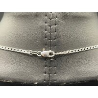 Ladies 9ct White Gold Curb Link Necklace