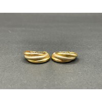 Ladies 18ct Yellow Gold Huggie Hoop Earrings