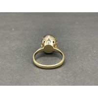 Ladies 9ct Yellow Gold Black Pearl Ring