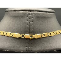 Mens 18ct Yellow Gold Anchor Link Necklace