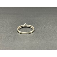 Ladies 10ct White Gold Diamond Ring