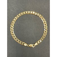 Unisex 9ct Yellow Gold Curb Link Bracelet