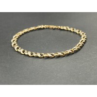 Ladies 9ct Yellow Gold Figure 8 Link Bracelet