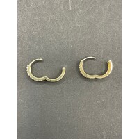 Ladies 9ct Yellow Gold Huggie Hoop Earrings