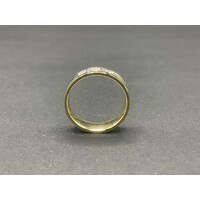 Mens 9ct Yellow Gold Diamond Ring