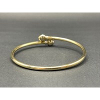 Ladies 14ct Yellow Gold Round Bangle