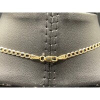 Unisex 9ct Yellow Gold Curb Link Necklace