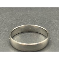 Mens 10ct White Gold Wedding Band Ring