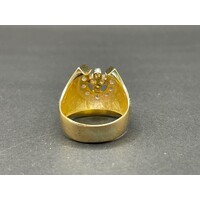 Mens 18ct Yellow Gold Diamond Ring