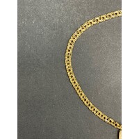 Ladies 9ct Yellow Gold Fancy Link Heart Locket Bracelet