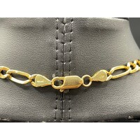 Unisex 18ct Yellow Gold Figaro Link Necklace