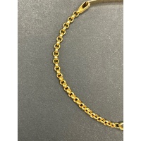 Childs 10ct Yellow Gold Belcher Link ID Bracelet