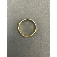 Mens 18ct Yellow Gold Wave Edge Ring