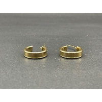 Ladies 9ct Yellow Gold Round Hoop Earrings