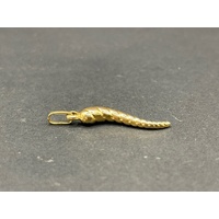 Unisex 18ct Yellow Gold Italian Cornicello Pendant