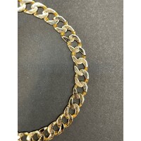 Mens 9ct Yellow Gold Curb Link Bracelet