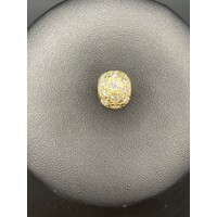 Ladies 14ct Yellow Gold Cubic Zirconia Bead Charm