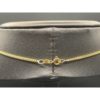 Unisex 18ct Yellow Gold Tight Curb Link Necklace