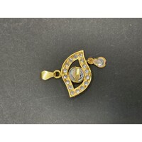 Ladies 18ct Yellow Gold Evil Eye Pendant