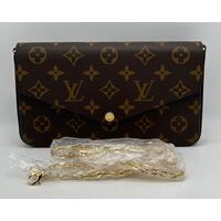 Louis Vuitton Felicie Pochette Monogram Canvas Bag with Removable Chain Strap