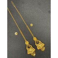 Ladies 22ct Yellow Gold Fancy Tikka Dangle Earrings