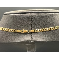 Unisex 9ct Yellow Gold Curb Link Necklace