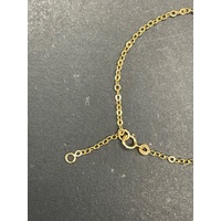 Childs 9ct Yellow Gold Cable Link ID Bracelet