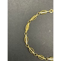 Ladies 18ct Yellow Gold Fancy Link Bracelet