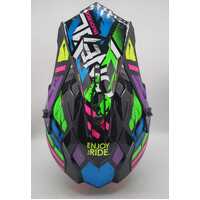 Oneal 1SRS Glitch Multicoloured MX Motocross Helmet Size Large 60cm