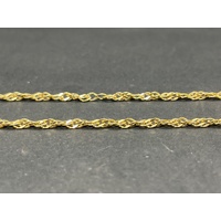 Unisex 14ct Yellow Gold Margarita Twist Link Necklace