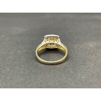 Ladies 9ct Yellow Gold Cluster Diamond Ring