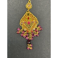 Ladies 21ct Yellow Gold Tikka Headpiece Pendant