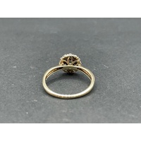 Ladies 9ct Yellow Gold Diamond Cluster Ring