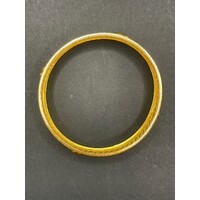 Ladies 21ct Yellow Gold Round Bangle