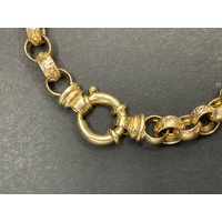 Ladies 9ct Yellow Gold Belcher Link Bracelet