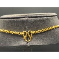 Unisex 22ct Yellow Gold Fancy Link Necklace