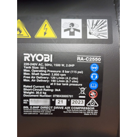 Ryobi Airwave 50L 2.0HP 1500W Air Compressor Model RA-C2550 with Hose