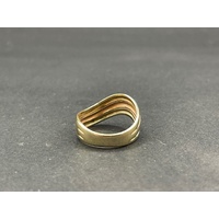 Ladies 9ct Three Tone Gold 3 in 1 Ring