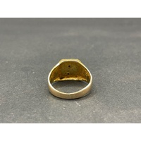 Mens 18ct Yellow Gold Dragon Design Ring