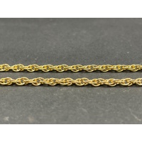 Unisex 9ct Yellow Gold Fancy Twist Link Necklace