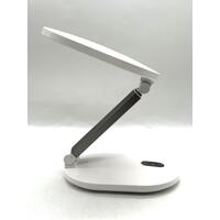 Daylight Foldi Go Portable Desk Lamp Collapsible White with Case and Charger