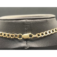 Mens 9ct Yellow Gold Curb Link Necklace