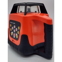 Rotary Laser Level Red Beam with Receiver Remote and Accessories in Hard Case